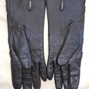 Жіночі рукавички на підкладці з натуральної шкіри чорні